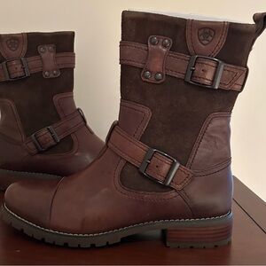 Ariat Dark Brown Leather and Suede Boots